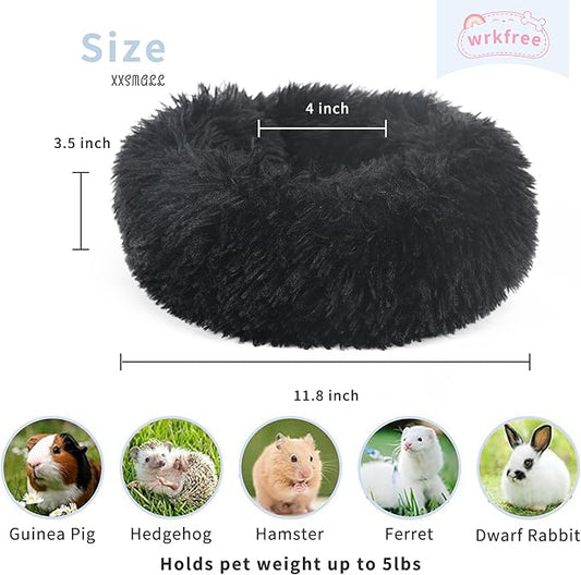 Ferret Bed Cave and Hideouts Burrowing Pet Bed for Guinea Pigs and Other Small Animals 11.8 inch for Cage Black - PAWPICO