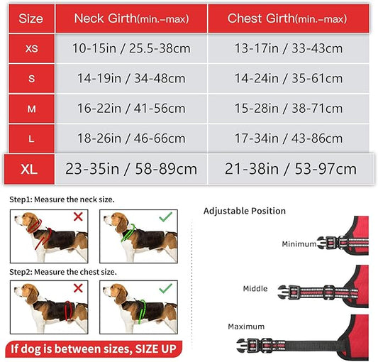 Timos Dog Harness,NO Need Go Over Dogs Head 3 Snap Buckles Pet Harness with 2 Leash Clips,Adjustable Soft Padded No-Pull,Reflective No-ChokeOxford Vest for Small Medium Large Dogs,X-Large (Pack of 1) Timos