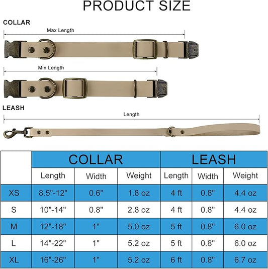 Wisedog Dog Collar and Leash Set Combo: Adjustable Durable Pet Collars with Dog Leashes for Small Medium Large Dogs,Includes One Bonus of Poop Bag Holder (M, Green) WisedogPetSupplies