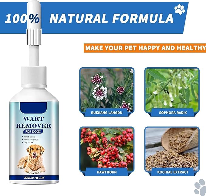 Dog Wart Remover: 20ML Dog SkinTag Removal, Natural Dog Wart Removal Treatment, Rapidly Eliminates Dog Warts & Dog Skin Tags - Fast Acting & Effective, No Harm & Pain-Free PAWPICO