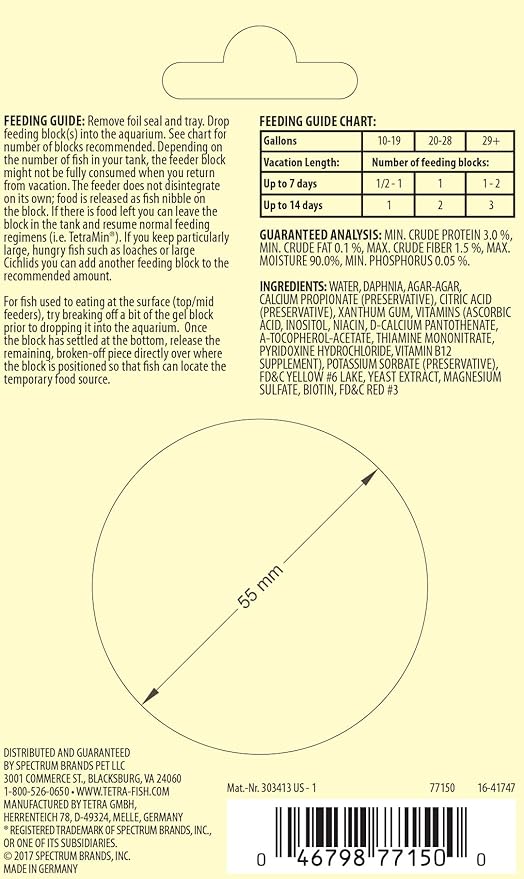 Tetra Weekend and Vacation Feeder Slow-Release Fish Food for Tropical Fish 1.06 Ounce (Pack of 4) Tetra