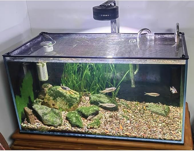 Magnetic Aquarium lid Fish Tank Hood top Cover Anti-Jumping net Cover mesh to Protect Fish Jumping Out of Fish Tank NestBasics