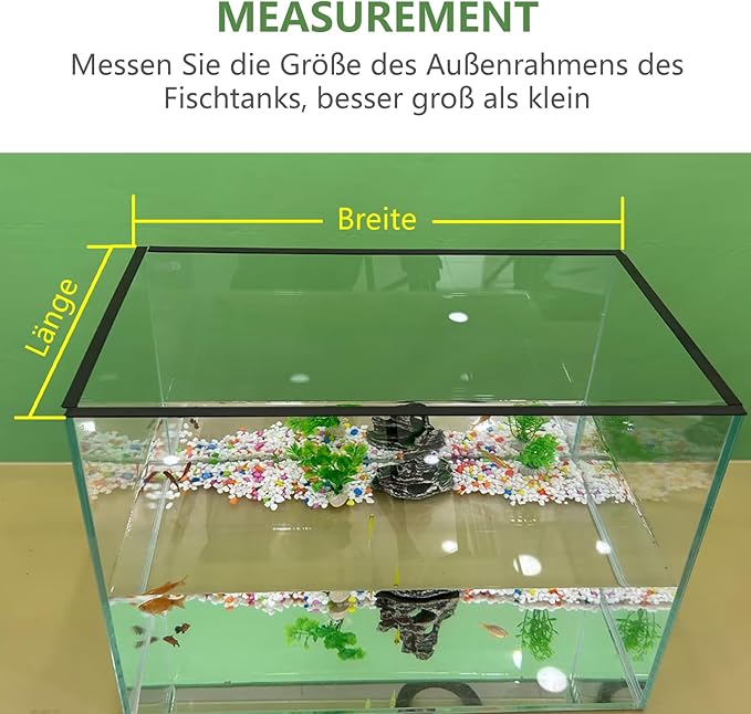 DIY Magnetic Fish Tank lid Cover Protective net 37''X18'' Keep Fish from Jumping Out Prevent Fish, Reptiles, Turtles, etc., from Escaping… JOOFAN