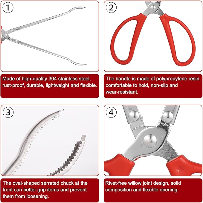 Reptile Feeding Tongs, 15 Inch Snake Feeding Tongs Anti-Skid Easy-Grip Extra Long Tweezers for Terrarium Corn Ball Python Accessories Axolotl Bearded Dragon Feeding Supplies lasuroa