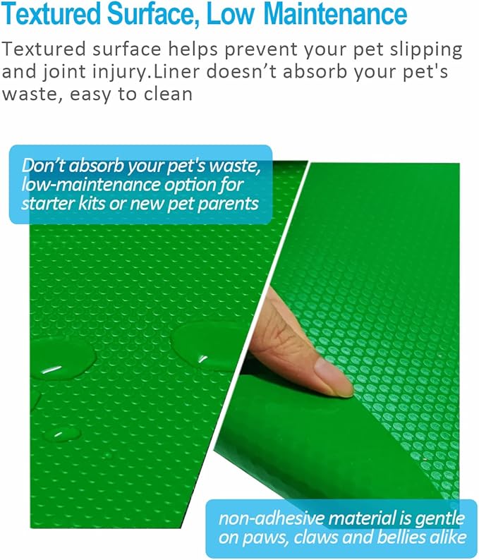 Bearded Dragon Tank Accessories, Reptile Terrarium Liner Substrate for Leopard Gecko, Snake, Lizard and Tortoise, Non-adhesive Reptile Carpet Bedding for Reptile Tank, Green Duedusto