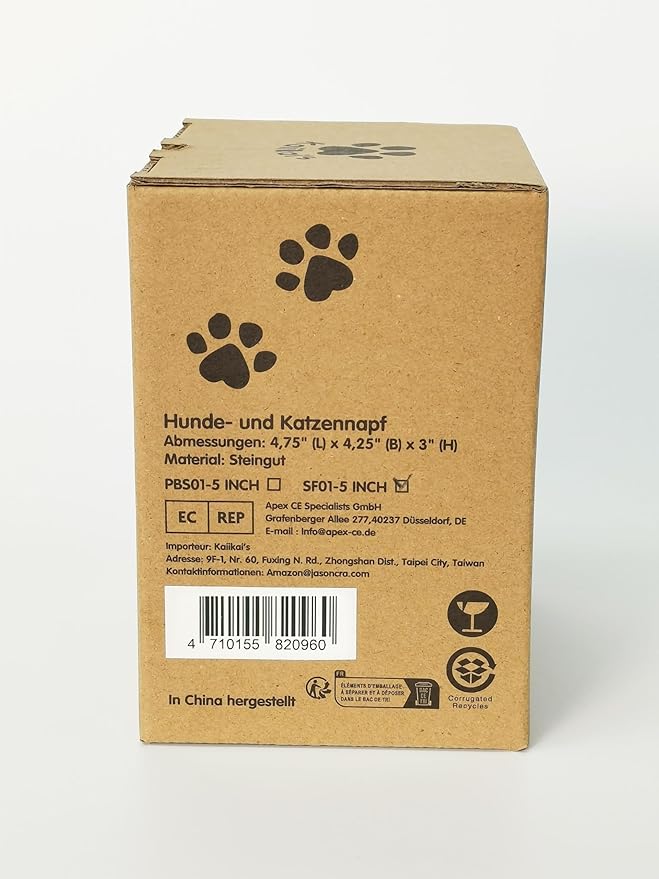 Kaiikai’s Slow Feeder Dog Bowls and Cat Food Bowl 13 oz Ceramic Dog Water Bowl Elevated Slow Feeder Dog Food Bowls Slow Feeder Cat Bowl Small Dog Slow Feeder Bowl for Dry and Wet Food Puppy Supplies - PAWPICO