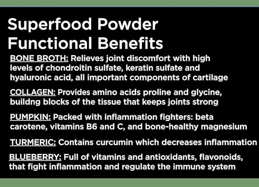 Nature's Diet Pet Original Bone Broth Protein Powder with Functional Benefits for Hip and Joint, Digestion, Skin and Coat (Hip & Joint, 6 oz = 60 Servings) NaturesDiet%C2%AE