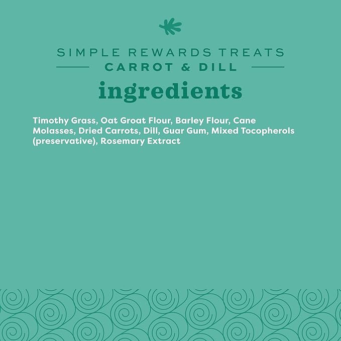 Oxbow Simple Rewards Baked Treats with Carrot, Dill, and Hay for Rabbits, Guinea Pigs, Chinchillas, and Small Pets, 3 Ounce (Pack of 1) OxbowAnimalHealth