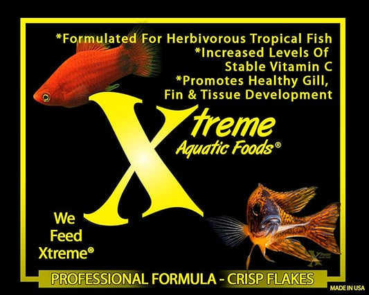 Xtreme Community Crave Flake - Krill & Spirulina Blend for Vibrant Colors, Immune Support and Digestive Health, Tropical & Freshwater Fish Nutrition – Premium Community Aquarium Food (8oz) XtremeAquaticFoods