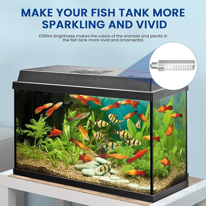 Aluxcia E26 Aquarium Light Bulbs Daylight 5500K,2-Pack(Remove/Bypass The Ballast) BBDDKEG