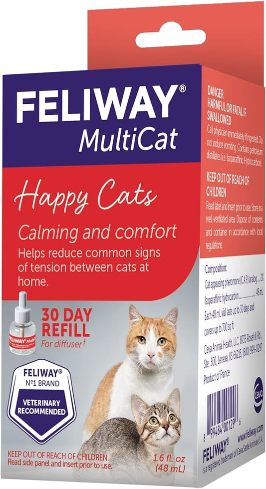 FELIWAY MultiCat Calming Pheromone, 30 Day Refill - 1 Pack Feliway%C2%AE