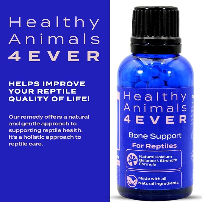 HealthyAnimals4Ever Bone Support for Reptiles - Natural Calcium Balance & Bone Strength Formula - Supports Bone Health, Mobility & Vitality - 300 Count HealthyAnimals4ever