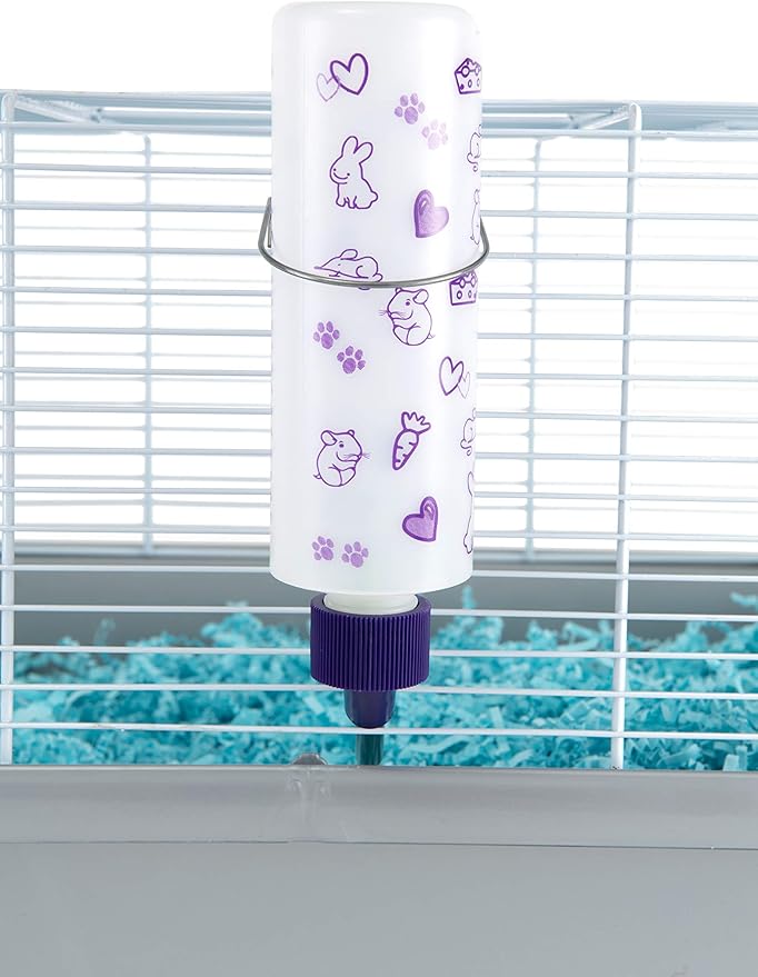 Lixit Bulk Water Bottles with Display Case for Rabbits, Ferrets, Chinchillas, Rats, Mice, Guinea Pigs', and Other Small Animals (8 Ounce) Lixit