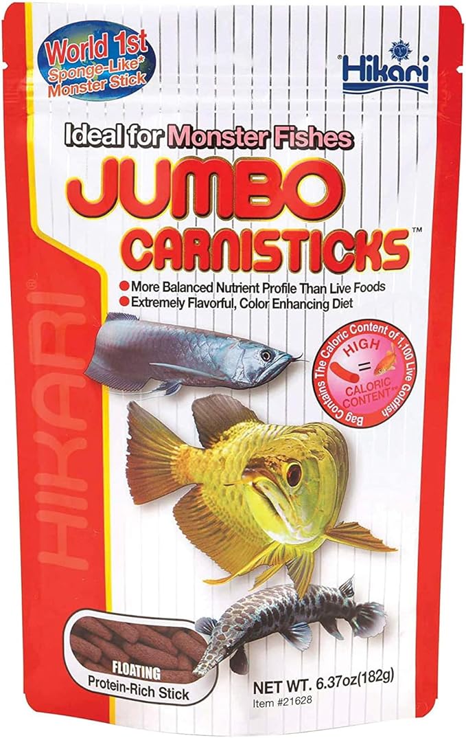 Hikari Tropical Jumbo Carnisticks Fish Food, 6.37 oz (182g) Hikari