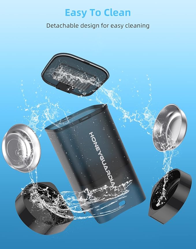 HoneyGuaridan 5L Automatic Cat Feeder for Two Cats, Cat Food Dispenser with Stainless Steel Bowl,Timed Cat Feeder Programmable 1-6 Meals Control, Dual Power Supply,Desiccant Bag,10s Meal Call Black - PAWPICO