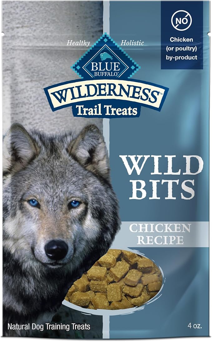 Blue Buffalo Wilderness Wild Bits Soft & Chewy Training Treats for Dogs, Grain-Free, Chicken Recipe, 4-oz. Bag - PAWPICO