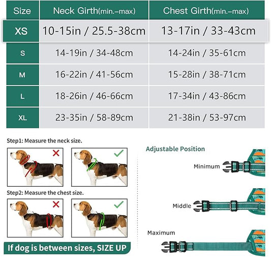 Timos No Pull Dog Harness,No Choke Front Clip Dog Reflective Harness,Adjustable Soft Padded Pet Vest with Easy Control Handle for X-Small Dogs,Wilderness,XS Timos