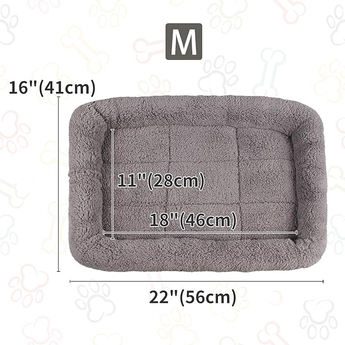 lesypet Cat Beds for Indoor Cats, 22" x 16" Pet Bed Curl Sleep Plush Cushion with Pillow, Non-Slip Bottom Washable Pet Mat for Small Dogs Pet, Medium - PAWPICO