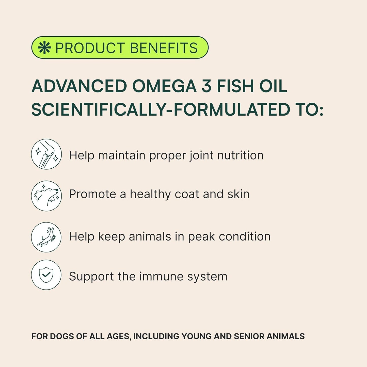 Wuffes Advanced Omega 3 Fish Oil for Dogs, Natural EPA & DHA Fatty Acids, Supports Healthy Skin and Coat, Joint Nutrition, Digestion & Immune System - 100% Pure Wild Alaskan Fish Oil - 8 Oz Wuffes