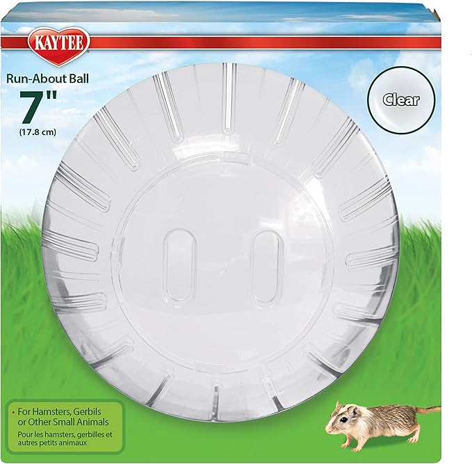 Kaytee 7" Clear Run-About Exercise Ball For Pet Hamsters & Gerbils Kaytee