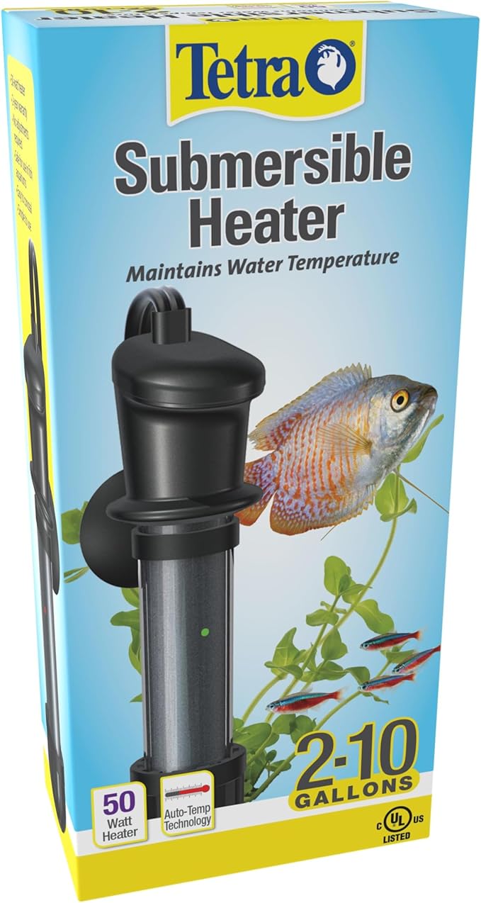 Tetra HT Submersible Aquarium Heater With Electronic Thermostat, 50-Watt, 2-10 Gallon Tetra