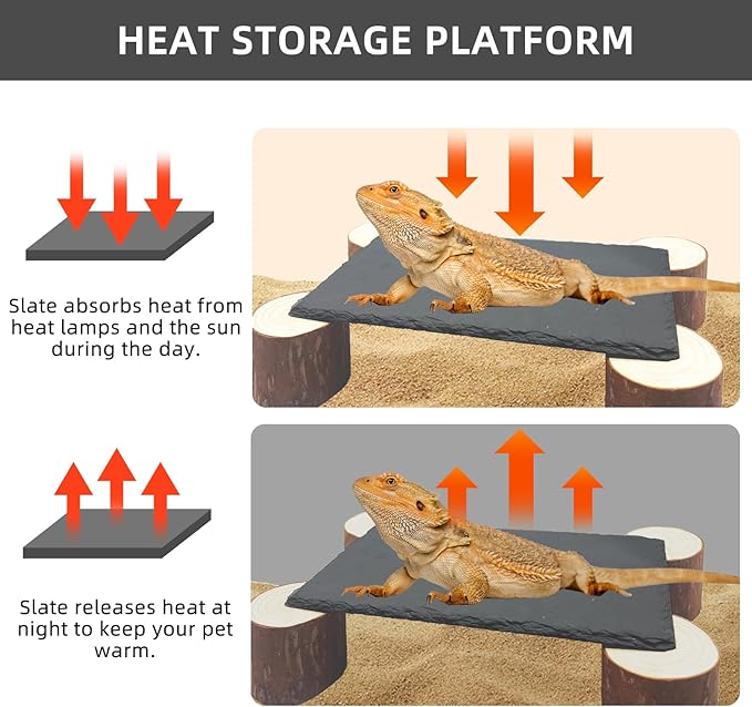 Bearded Dragon Basking Platform with Wooden Pile,Reptiles Hideout Cave,Turtle Basking Rock,Terrarium Habitat Decor Tank Accessories for Tortoise Lizards Snakes Chameleon Style D Gxsdj
