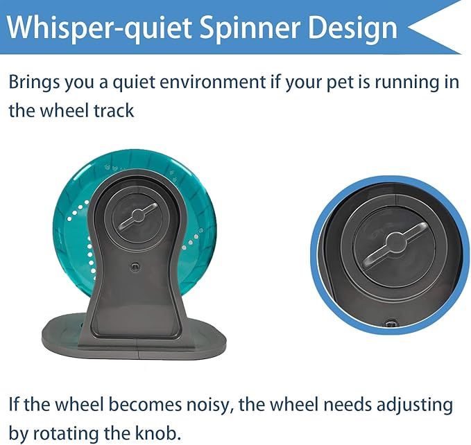 Petest Hamster Exercise Wheel, Silent Spinner Hamster Running Wheels, Diameter 6.7 inch, Green Petest