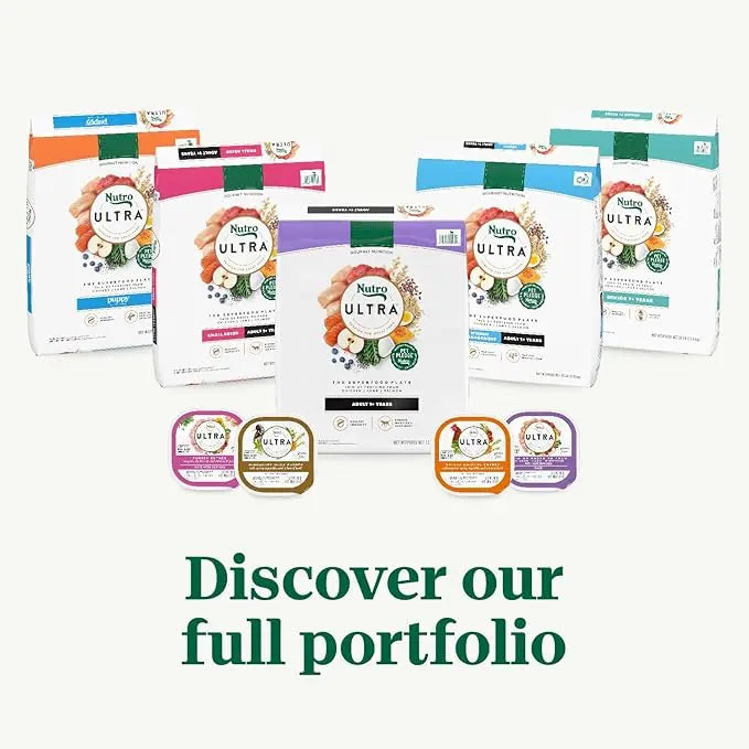 Nutro Ultra Adult Small Breed Dry Dog Food, Chicken, Lamb and Salmon Protein Trio, 3.5 lb. Bag - PAWPICO