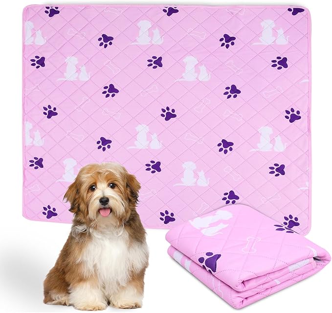Washable Pee Pads for Dogs,Non-Slip Washable Pee Pads,36X48 inch Reusable Pet Training Pads,Reusable Puppy Pads, Dog Training Pads with Fast Absorbent,Waterproof Bed Pads,Dog Crate Pad - PAWPICO