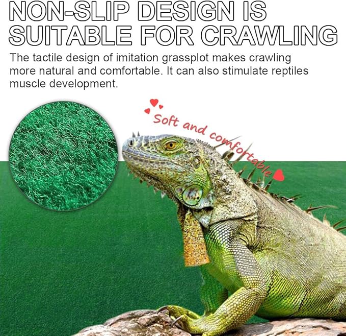Hamiledyi 4Pcs Reptile Carpet 20 x 12 Terrarium Liner Bedding Reptile Substrate Mat Tank Accessories for Bearded Dragon Snake Lizard Tortoise Leopard Gecko Hamiledyi