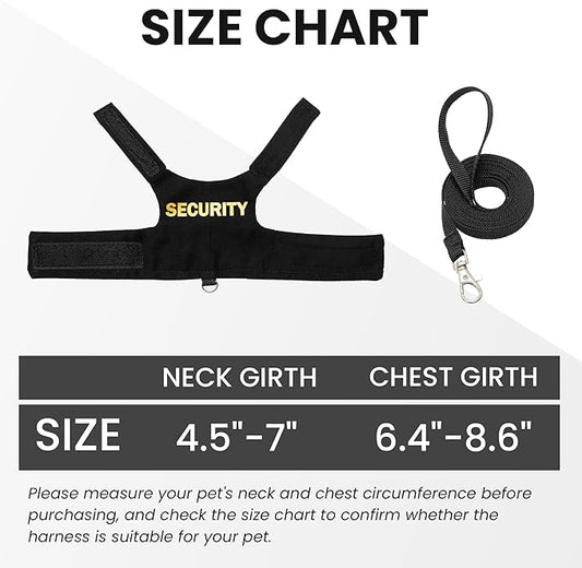 Bearded Dragon Harness and Leash Set - Escape Proof Adjustable Lizard Reptiles Harness with 5 ft Short Leash for Walking Outdoor tukoaw