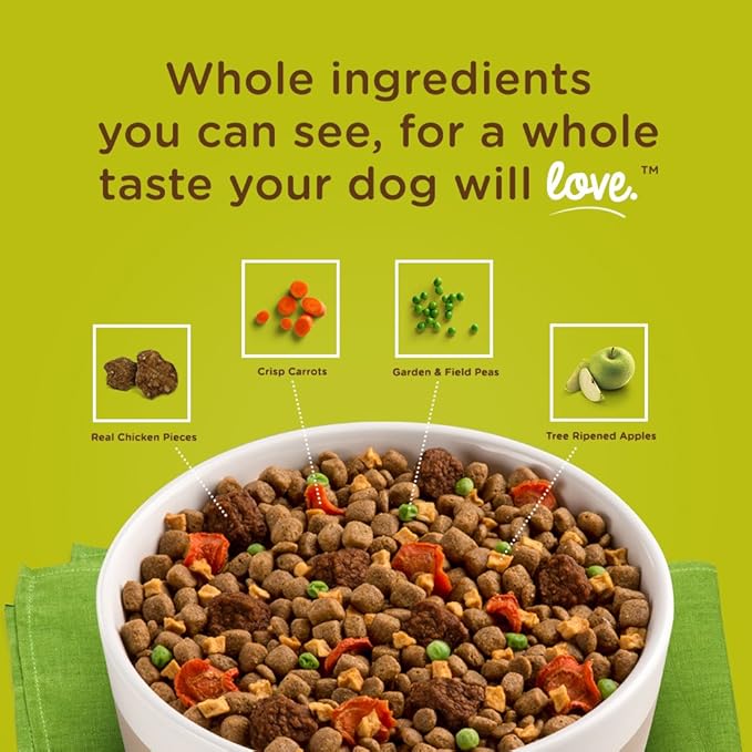 Nutrish Rachael Ray Dish Premium Natural Dry Dog Food, Beef & Brown Rice Recipe with Veggies, Fruit & Chicken, 11.5 Pound Bag - PAWPICO