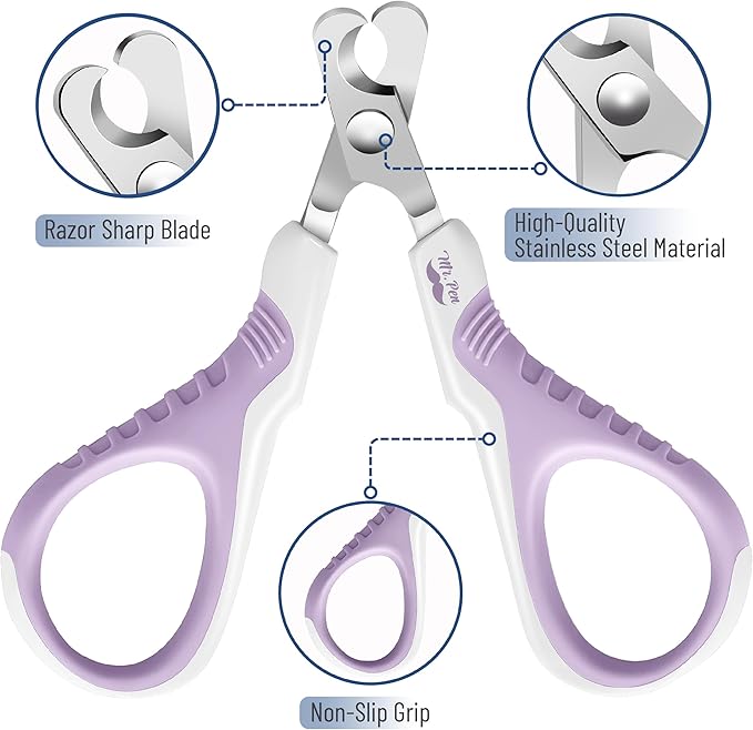 Mr. Pen- Cat Nail Clipper, Purple, Cat Nail Trimmer, Cat Nail Clippers, Cat Claw Clippers, Cat Clippers for Nails, Pet Nail Clippers, Kitten Nail Clipper, Small Dog Nail Clipper, Cat Claw Trimmer - PAWPICO