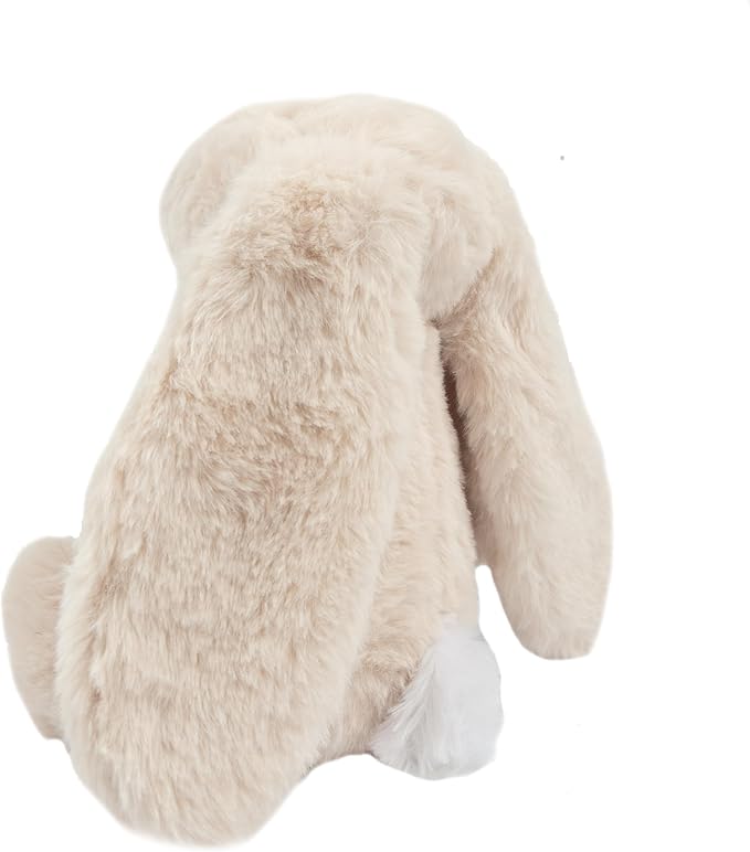 Best Pet Supplies Interactive Bunny Buddy Dog Toy with Crinkle and Squeaky Enrichment for Small and Medium Breed Puppies or Dogs, Cute and Plush - Bunny (Beige) - PAWPICO