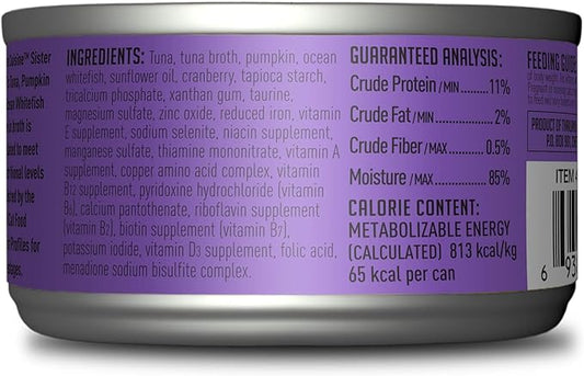 Petite Cuisine Grain Free Wet Cat Food, Sister Rose's Tuna, Pumpkin & Ocean Whitefish, 24 cans 2.8 oz - PAWPICO