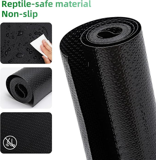 Bearded Dragon Tank Flooring, Reptile Tank Mat for Leopard Gecko, Snake, Lizard and Tortoise, Reptile Carpet Floor Liner for Lizard Cage, Cuttable Reptile Carpet Rolled, Substrate for Reptile Tank PAWPICO