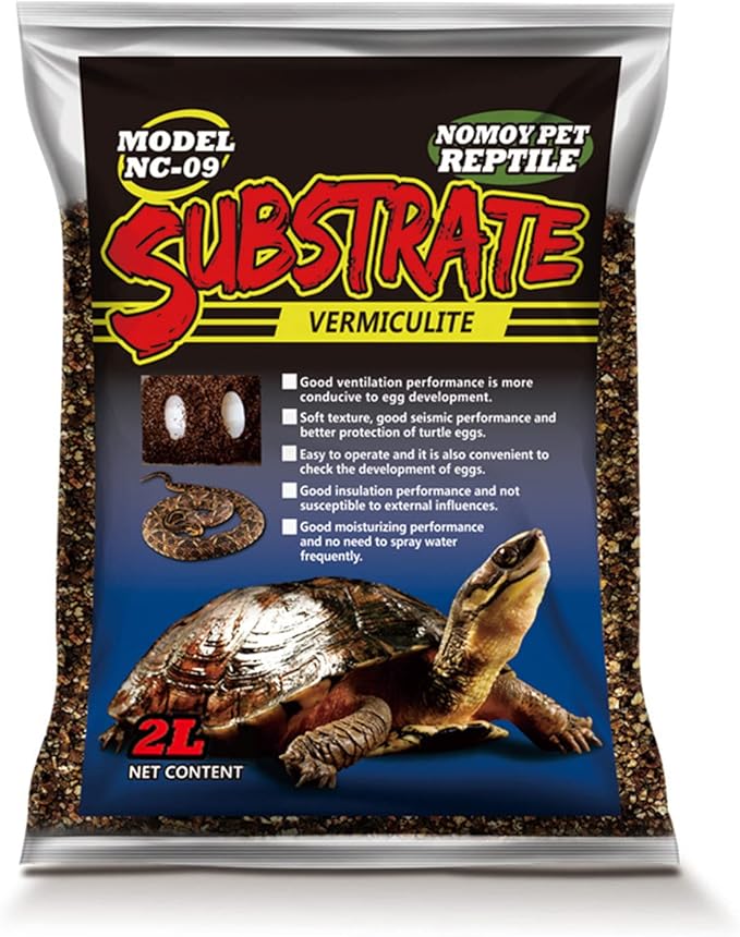 Hamiledyi Reptile Substrate Vermiculite Bedding Snake Hibernant moisturizing Soil Terrarium Bedding for Snake Tortoise Lizard Hatching Eggs(2.1Quart/2L) Hamiledyi
