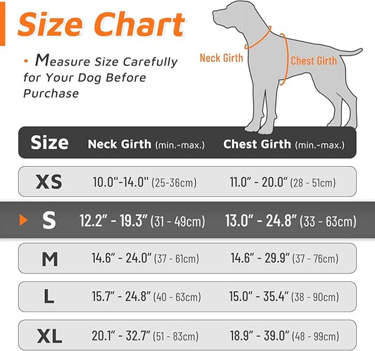 Eagloo Dog Harness Small Sized Dog, No Pull Service Vest with Reflective Strips and Control Handle, Adjustable and Comfortable for Easy Walking, No Choke Pet Harness with 2 Metal Rings, Orange, S GoExplorewithEagloo