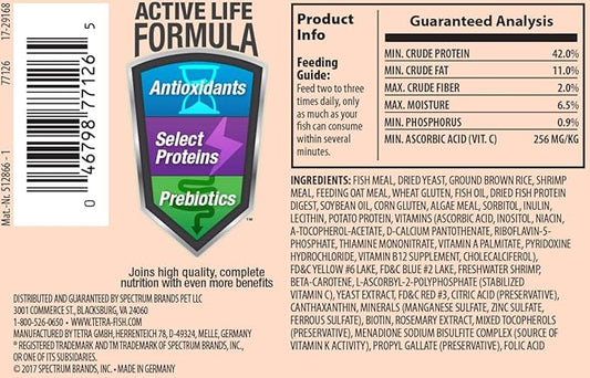 Tetra Goldfish Flakes, Nutritionally Balanced Diet For Aquarium Fish, Vitamin C Enriched Flakes, 1 oz Tetra