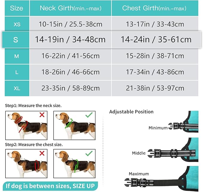 Timos No Pull Dog Harness,NO Need Go Over Dogs Head 3 Snap Buckles Reflective Oxford No Choke Puppy Harness with Front & Back 2 Metal Leash Clips Soft Padded Vest Harnesses for Small Medium Large Dogs Timos