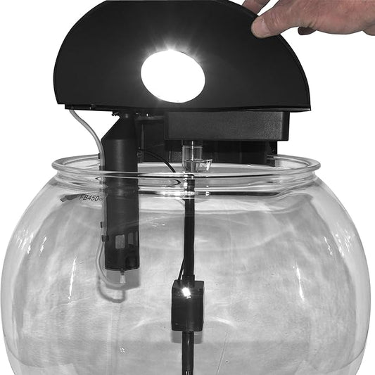 Penn-Plax AquaSphere 360 Large Bowl-Shaped Aquarium for Freshwater and Saltwater Setups – Fully Integrated Filtration System and LED Light Display - Durable Polycarbonate – 14 Gallons Penn-Plax