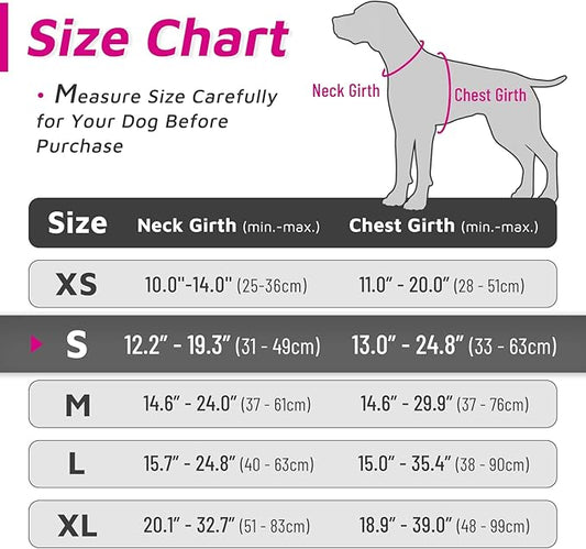 Eagloo Dog Harness Small Sized Dog, No Pull Service Vest with Reflective Strips and Control Handle, Adjustable and Comfortable for Easy Walking, No Choke Pet Harness with 2 Metal Rings, Rose Red, S GoExplorewithEagloo