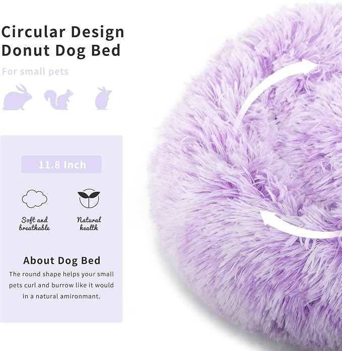 Bunny Bed Rabbit Hideout Large Soft & Comfortable Small Animal Bedding Cozy Bed Mat Warm Hideaway Cage Accessories for Guinea Pig White and Purple - PAWPICO