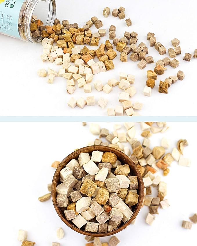 3 in 1 Meat Turtle Food - Chicken & Duck & Fish Meat Natural Freeze Dried Human-Grade Turtle Treats BNYEE