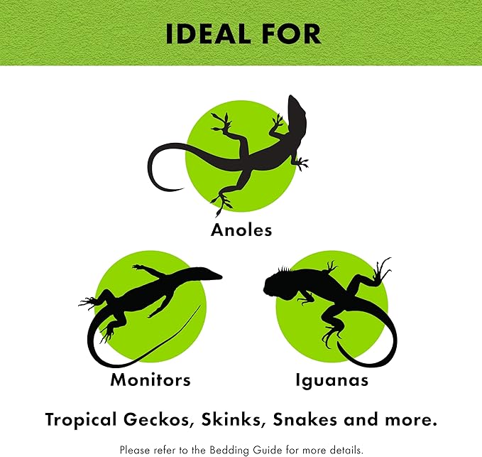 Zilla Reptile Terrarium Bedding Substrate Floor Liner, Green, 40BR/50G, 17.25" x 35.25" Zilla