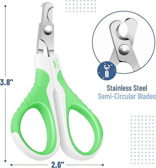 Mr. Pen- Cat Nail Clipper, Spring Green & White Cat Nail Trimmer, Cat Nail Clippers, Cat Claw Clippers, Cat Clippers for Nails, Pet Nail Clippers, Kitten Nail Clipper, Small Dog Nail Clipper - PAWPICO