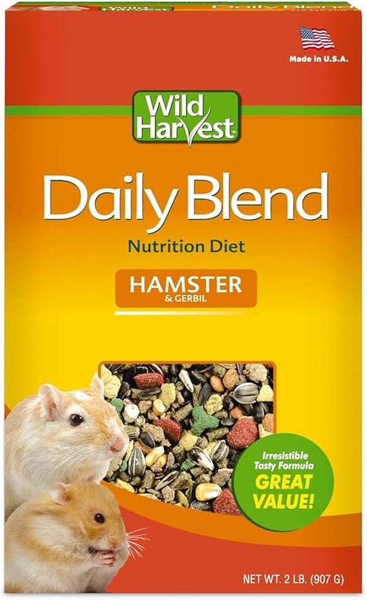 Wild Harvest Daily Blend Nutrition Diet Hamster and Gerbil 2 Pounds (Pack of 6) Wild+Harvest