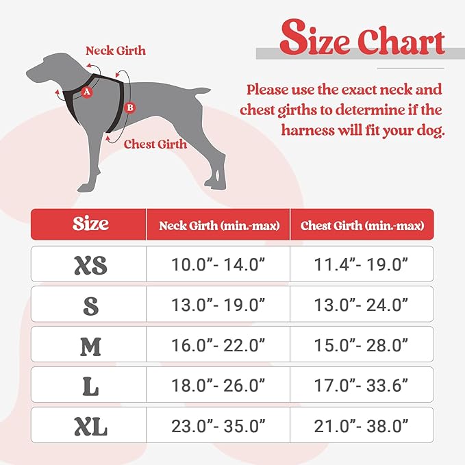 rabbitgoo Dog Harness No Pull with 2 Leash Clips, Adjustable Soft Padded, Reflective Oxford No Choke Pet Vest with Easy Control Handle for Medium Sized Dogs, Black & Red, M rabbitgoo