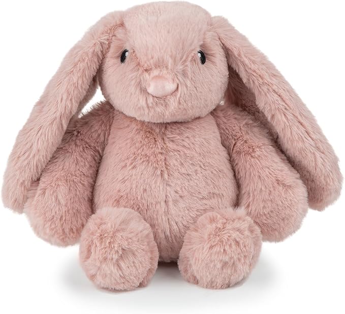 Best Pet Supplies Interactive Bunny Buddy Dog Toy with Crinkle and Squeaky Enrichment for Small and Medium Breed Puppies or Dogs, Cute and Plush - Bunny (Mauve), Small - PAWPICO