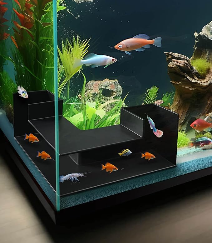 Creative Aquarium Decor - Aquarium Cave Hideout 360° Viewing, Interesting Aquarium Tunnel with 2 Entrances, Fish Tunnel for Aquarium, Shrimp Cave for Aquarium, Fish Tank Decorations Hideout PAWPICO